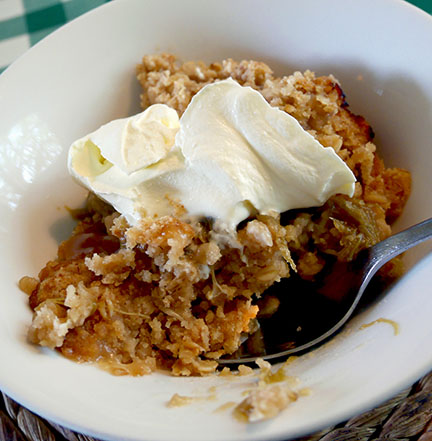 Rhubarb crumble