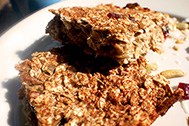 Healthy banana oat bars