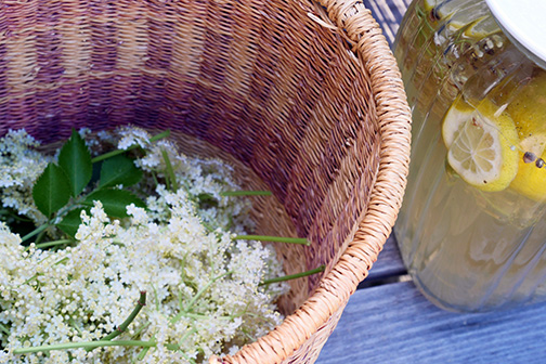 Basket and lemon jug