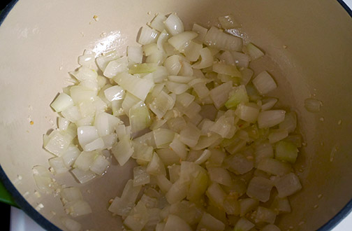 Sauteeing onions