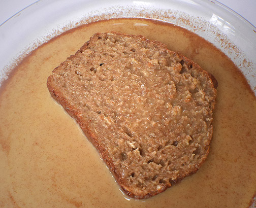 Soda bread soaking