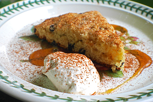 Maple Cinnamon Scone-served